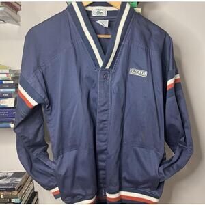 Vintage LACOSTE Jacket Mens Blue Lightweight Tennis Preppy Retro 90s Large 16-18